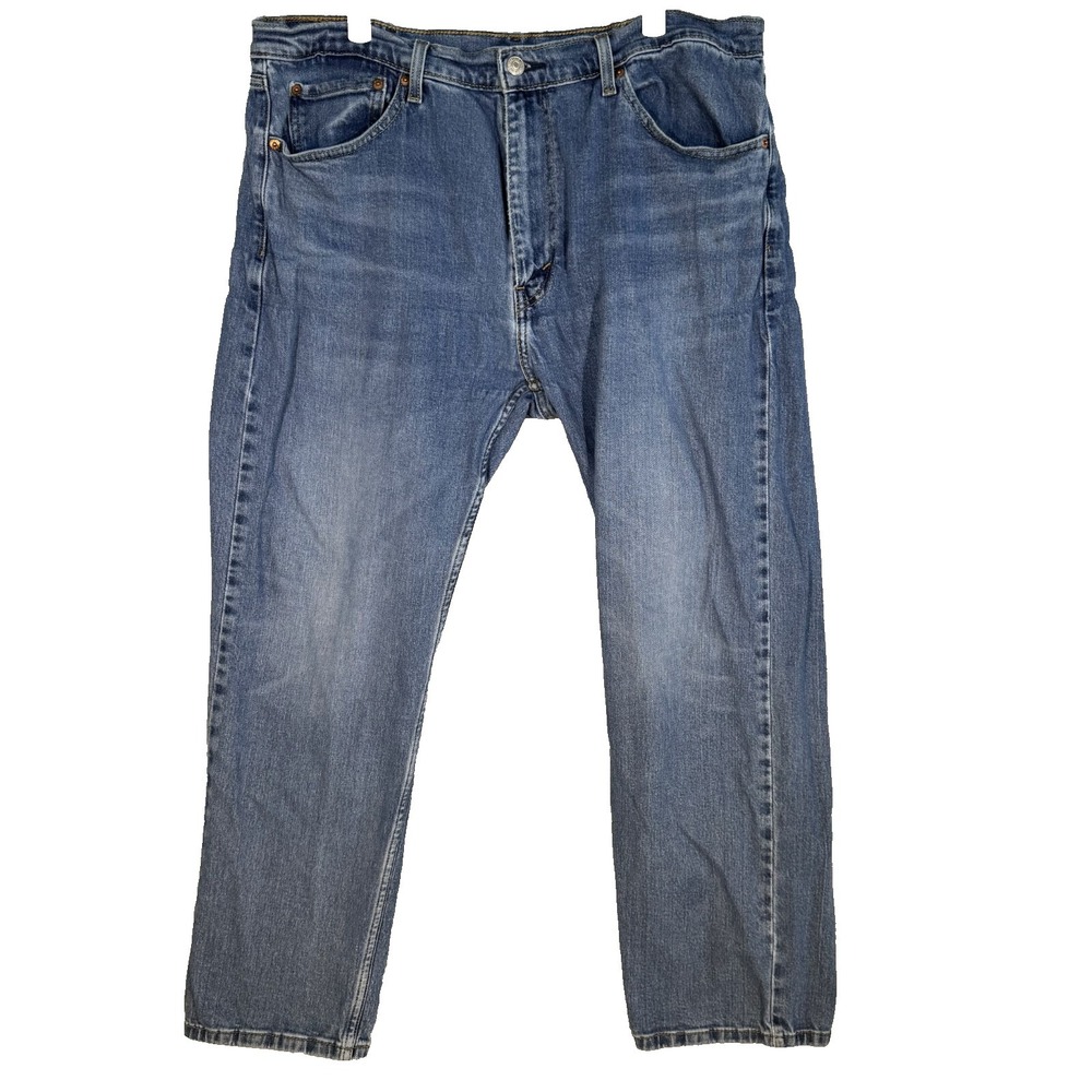 Levi's 505 Men's Jeans 38x30 Blue Denim Stretch Mid Rise Straight Leg